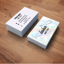 Beauty Salon Hairstylist Script Business Card Visitkort