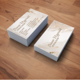 Beauty Salon Hairstylist Script Business Card Visitkort