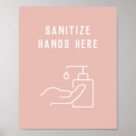 Beauty Salon Hygiene Sanitize Your Händer Poster