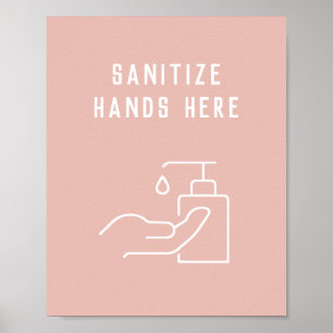 Beauty Salon Hygiene Sanitize Your Händer Poster