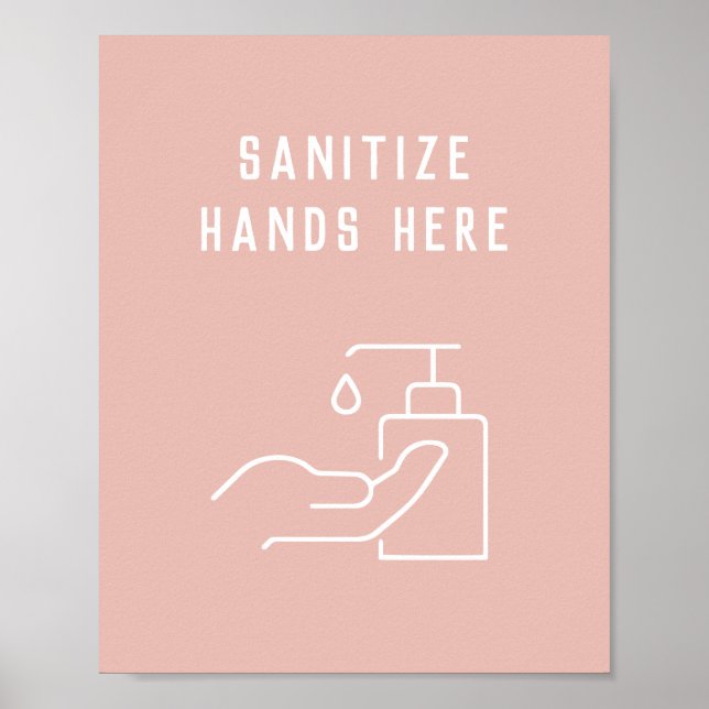 Beauty Salon Hygiene Sanitize Your Händer Poster (Framsidan)