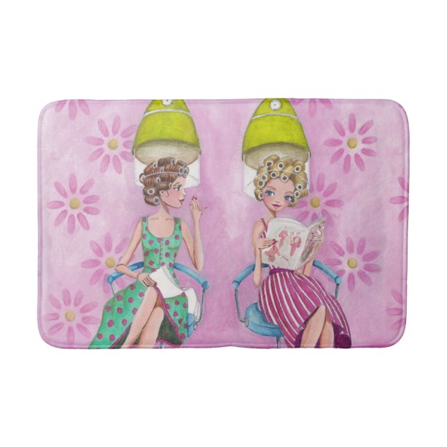 Beauty Salon Illustration Girly | Bath Mat Badrumsmatta (Framsidan)