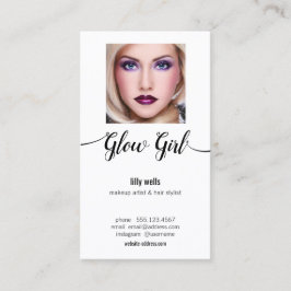 Beauty Salon Image Foto Calligraphy Typography Visitkort
