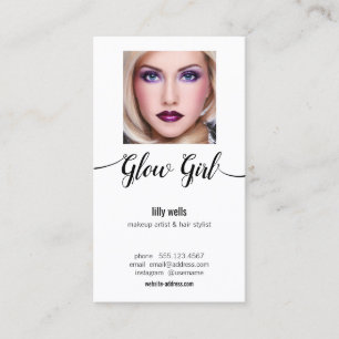 Beauty Salon Image Foto Calligraphy Typography Visitkort