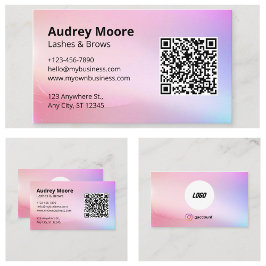 Beauty Salon Lash Brows Lash Tech Visitkort