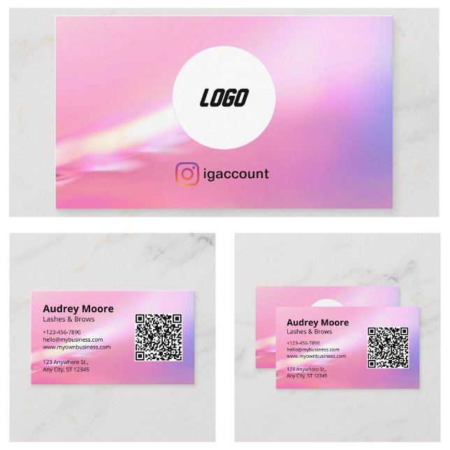 Beauty Salon Lash Brows Minimalist Visitkort (Beauty Salon Lashes Brows Minimalist Business Card
)