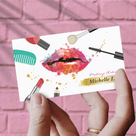 Beauty Salon Lash Pub Makeup Artist Tidsbeställning Kort