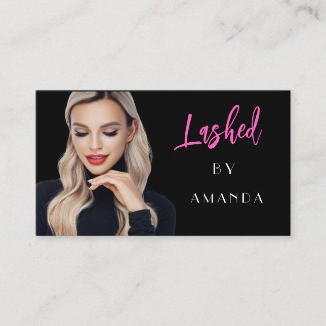 Beauty Salon Lashed Business Card Visitkort (Framsida)