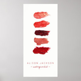 Beauty salon lipstick färg svarvar poster