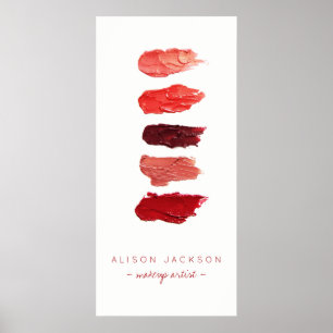 Beauty salon lipstick färg svarvar poster