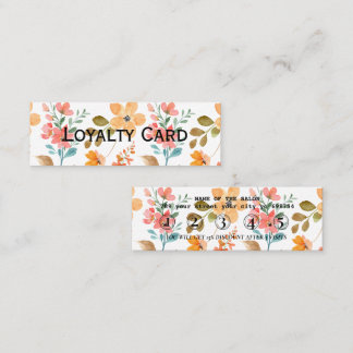 Beauty Salon Loyalty Card för Bright Blommigt Lojalitetskort