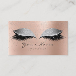 Beauty Salon Loyalty Card Makeup Silver Lash 10 Lojalitetskort
