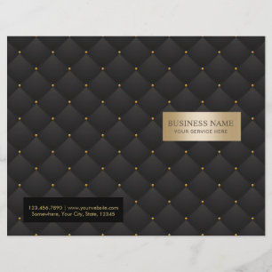 Beauty Salon Luxury Black & Guld Quilted Bi-Fold