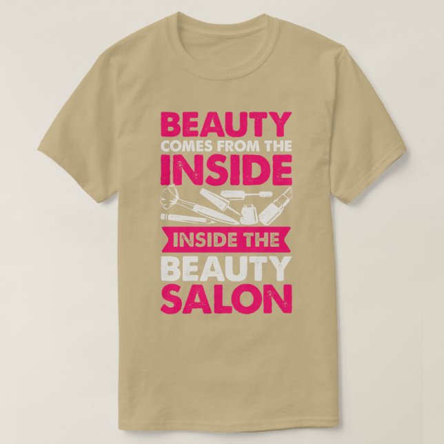 Beauty Salon Makeup Artist Cosmetolog Gift T Shirt (Design framsida)