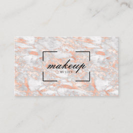  Beauty Salon Makeup Artist Ro Guld Marble  Visitkort
