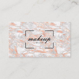 Beauty Salon Makeup Artist Ro Guld Marble Visitkort