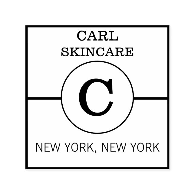 Beauty Salon Monogram Self Inking Rubber Frimärke Självfärgande Stämpel (Design)