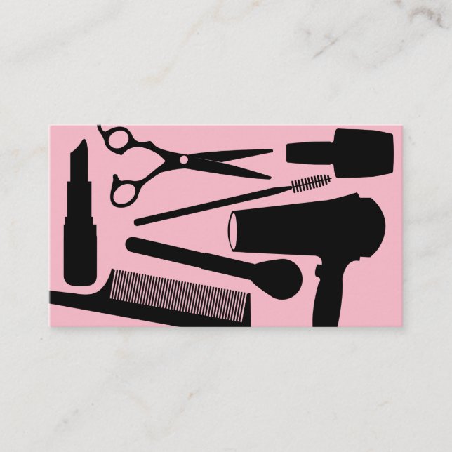 Beauty Salon Möte Tidsbeställning Kort (Framsida)