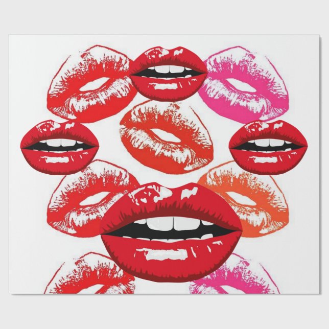 Beauty Salon, Nail Salon & Spa Lipstick Makeup Presentpapper (Platt)