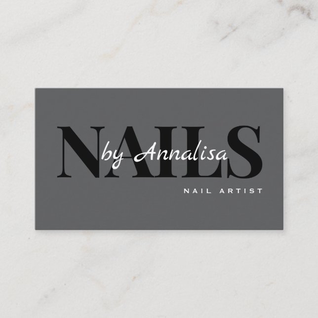 Beauty Salon Nails Business Card Visitkort (Framsida)