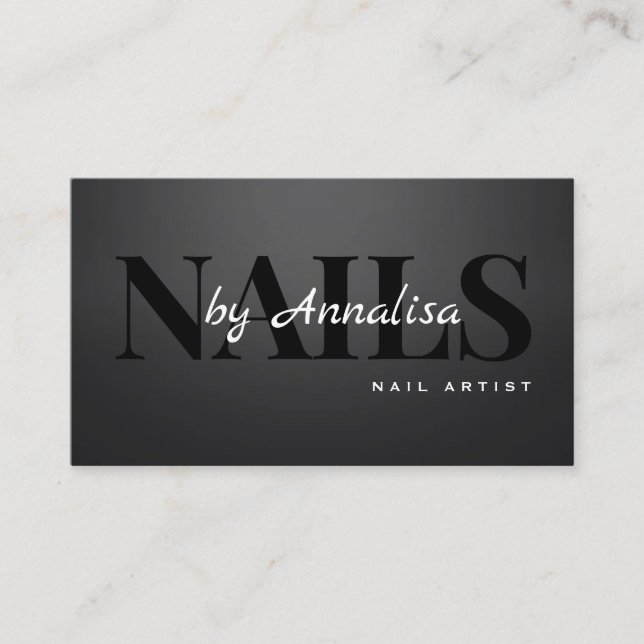 Beauty Salon Nails Business Card Visitkort (Framsida)