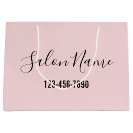 Beauty Salon Namn Black Script Mobilt nr Blek Rosa