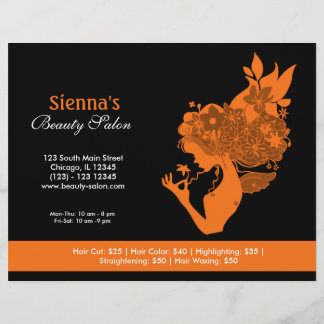 Beauty Salon (Orange) Reklamblad