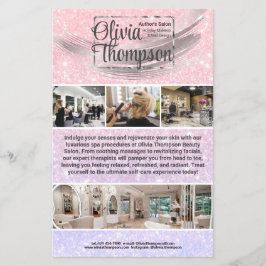 Beauty Salon Pearl Silver Calendar Flygblad