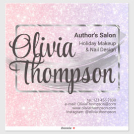 Beauty Salon Pearl Silver Klistermärken