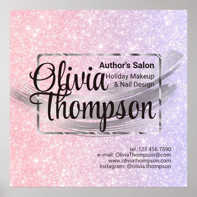 Beauty Salon Pearl Silver Poster (Framsidan)