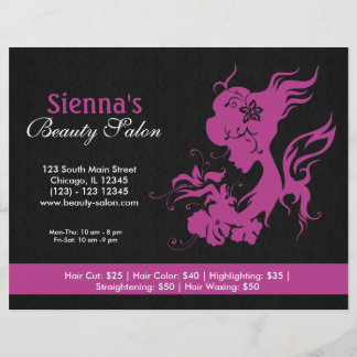 Beauty Salon (Plum) Reklamblad