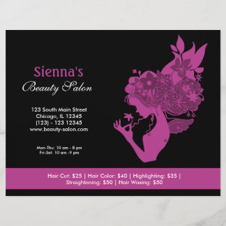 Beauty Salon (Plum) Reklamblad