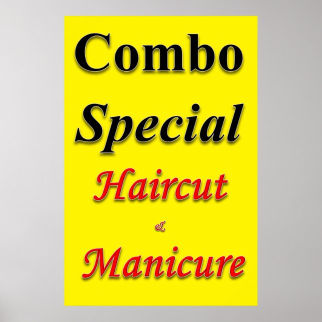 Beauty Salon Poster Speciell Haircut Manicuant i k (Framsidan)
