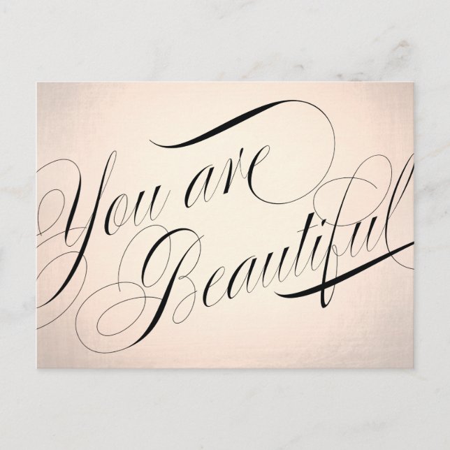 Beauty Salon ro Guld Vykort (Framsida)