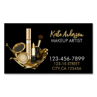 Beauty Salon Stylist Cosmetolog Makeup Artist Magnetiska Visitkort