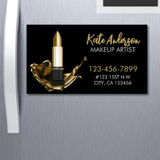 Beauty Salon Stylist Cosmetolog Makeup Artist Magnetiska Visitkort
