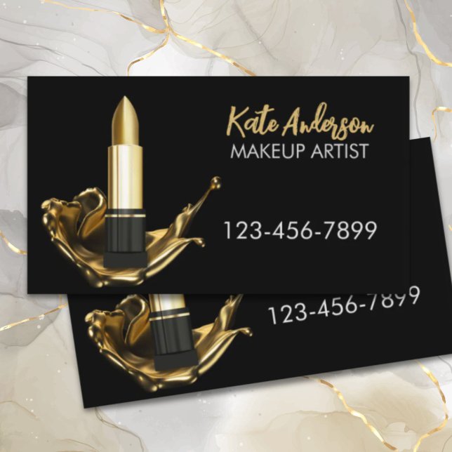 Beauty Salon Stylist Cosmetolog Makeup Artist Visitkort (Beauty Salon Stylist Cosmetologist Makeup Artist Business Card)