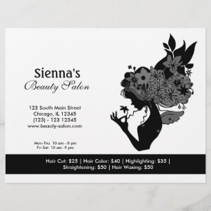 Beauty Salon (Svart) Reklamblad
