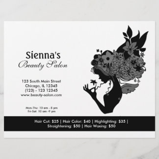 Beauty Salon (Svart) Reklamblad