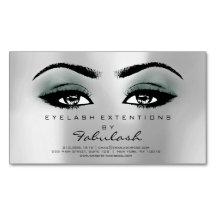 Beauty Salon Teal Silver Adress Makeup Lash