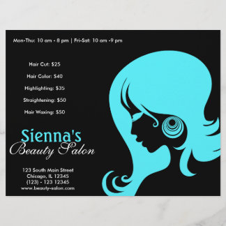 Beauty Salon (turkos) Reklamblad
