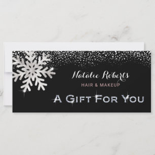Beauty Salon Winter Snöflingor Gift Certificate