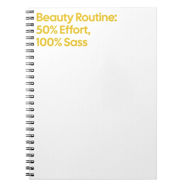 Beauty Sass Quote Spiral bärbar dator Anteckningsbok (Framsidan)