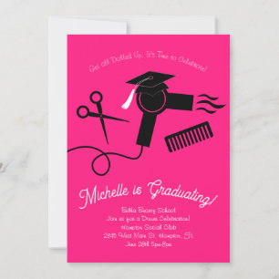 Beauty School Studentfest Hair Stylist Inbjudningar