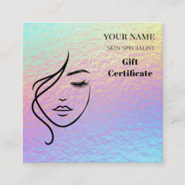 Beauty Skin Care Gift Certificate Card Lojalitetskort