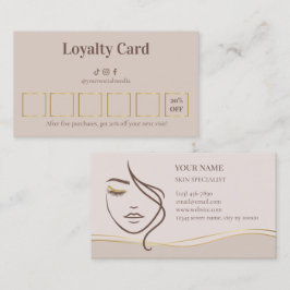 Beauty Skin Care Loyalty Card Lojalitetskort