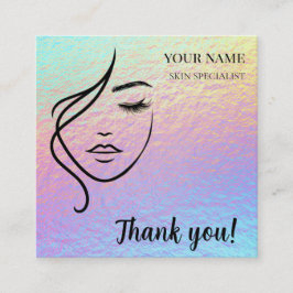 Beauty Skin Care Thank you Card Lojalitetskort