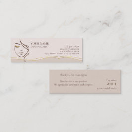 Beauty Skin Care Thank you Card Lojalitetskort