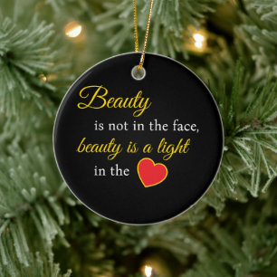 Beauty Slogan Julgransprydnad Keramik