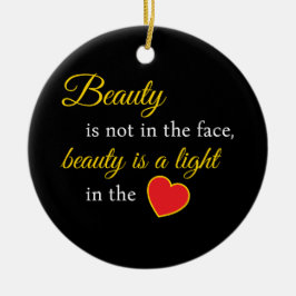 Beauty Slogan Julgransprydnad Keramik